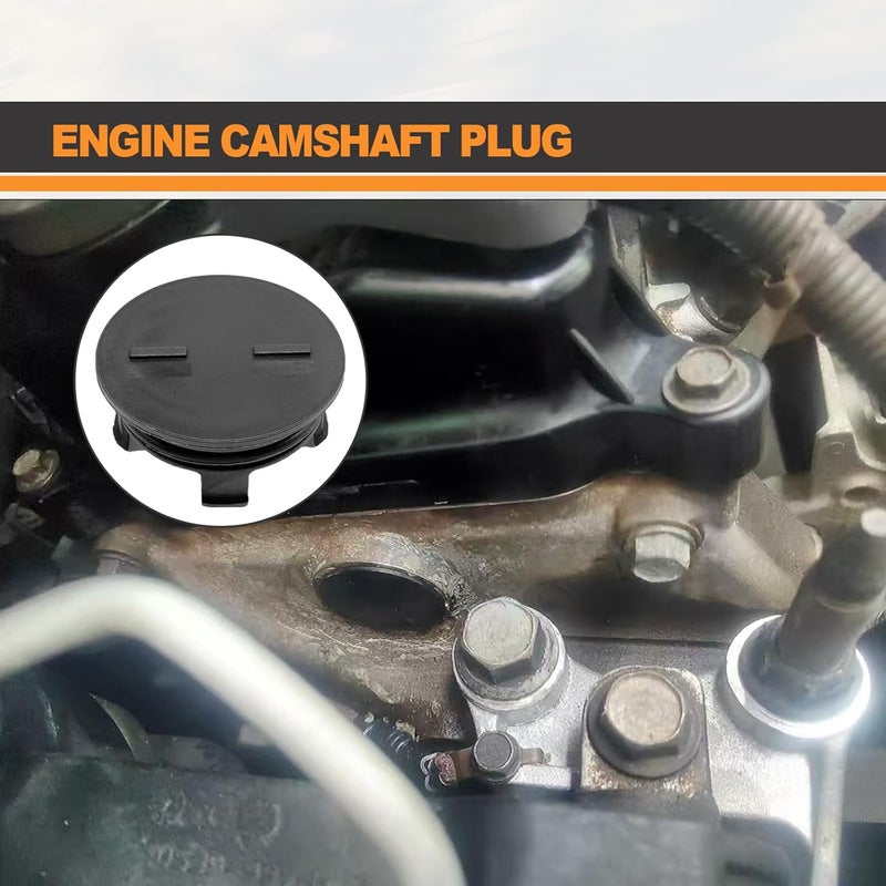 RBOKO Cylinder Head Rear Cam Plug With Seal, Compatible with Honda Cr-v Civic 1990-2018 SI DX EX LX Engine Semi-Circular Plug, 12513-P72-003 12513P72003 KF811285 - Image 4